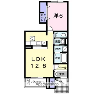 ナックフクジュニュータウンB【1階】の間取り